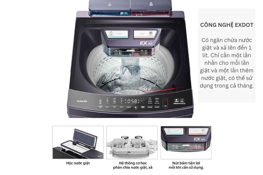 Công Nghệ Exdot Máy Giặt Toshiba AW - DUM1300KV