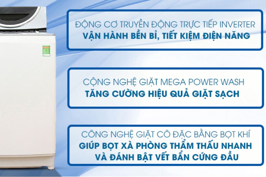 Công nghệ Máy giặt Toshiba AW-DE1100GV